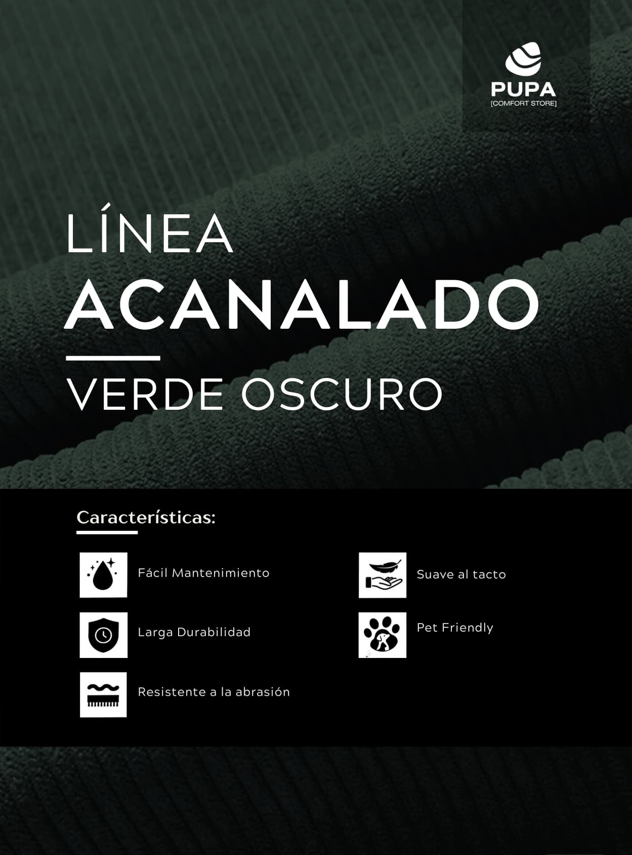 DELUXE -ACANALADOS - VERDE OSCURO-SMALL