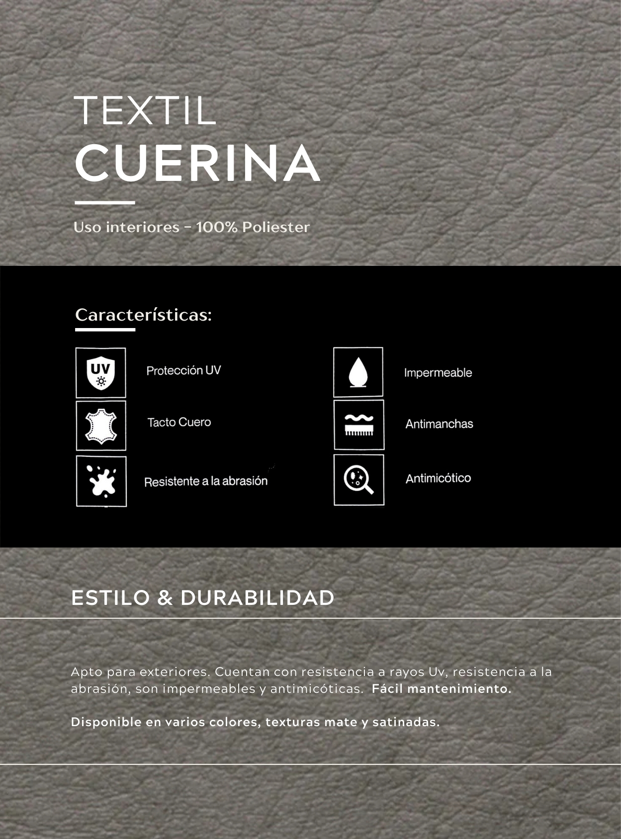 FICHA LÍNEA-CUERINA -GRIS JASPE-MATE