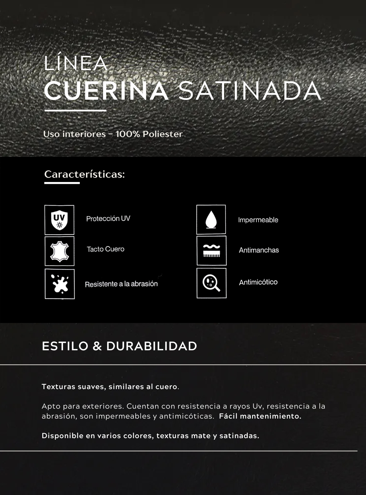 FICHA LÍNEA-CUERINA -NEGRO- SATINADA